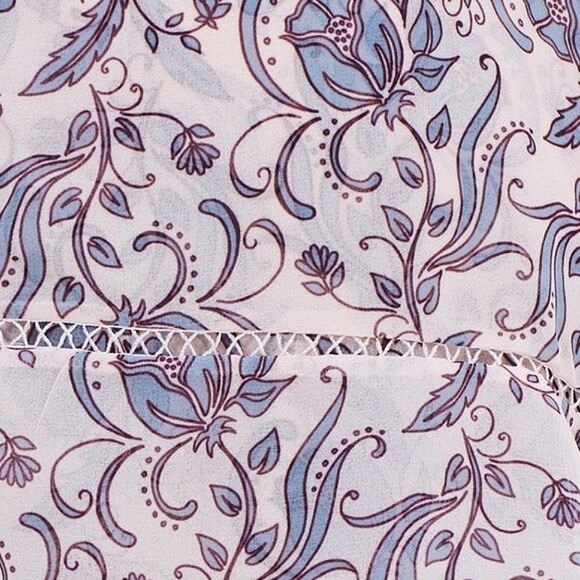 Keepsake Lovers Holiday Floral Ruffled Open Back Lace Trim Asymmetrical Dress - Picture 6 of 15